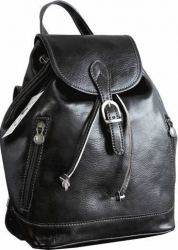 Rucsac dama din piele naturala vachetta negru FRD109 