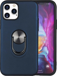 Husa de protectie cu inel kickstand pentru iPhone 12 Pro Max bumper carcasa bleumarin SHO2040 