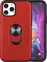 Husa de protectie cu inel kickstand pentru iPhone 12 Pro Max bumper carcasa rosu SHO2041 
