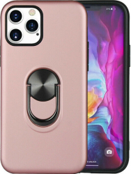 Husa de protectie cu inel kickstand pentru iPhone 12 si 12 Pro bumper carcasa Rose SHO2047 
