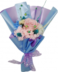 Buchet mini cu flori criogenate Crioflora 