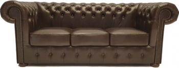 Canapea Chesterfield Class Piele 3 locuri Cloudy Maro Inchis 12 ani garantie 