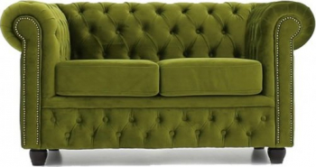 Canapea Chesterfield Original Catifea 2 locuri Verde 12 ani garantie 