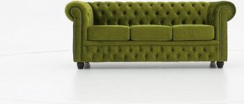 Canapea Chesterfield Original Catifea 3 locuri Verde 12 ani garantie 