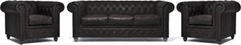 Canapea Chesterfield Vintage Piele Alabama C0936 1 + 1 + 3 locuri 12 ani garantie 