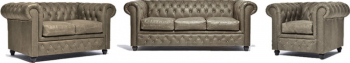 Canapea Chesterfield Vintage Piele Alabama C1057 1 + 2 + 3 locuri 12 ani garantie 