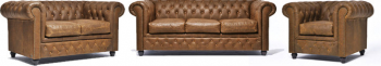 Canapea Chesterfield Vintage Piele Alabama C1059 1 + 2 + 3 locuri 12 ani garantie 