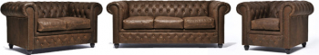 Canapea Chesterfield Vintage Piele C0869 1 + 2 + 3 locuri 12 ani garantie 