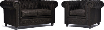 Canapea Chesterfield Vintage Piele C0936 1 + 2 locuri 12 ani garantie 