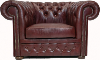 Fotoliu Chesterfield First Class Piele Cloudy Rosu 12 ani garantie 