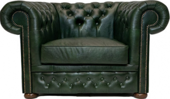 Fotoliu Chesterfield First Class Piele Cloudy Verde 12 ani garantie 