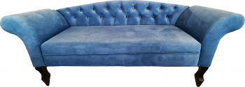 Canapea Diane fixa 2 locuri 170x53x75 albastru turcoaz material textil 