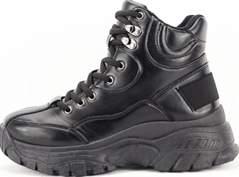 Sneakers negri cu talpa groasa Betty 