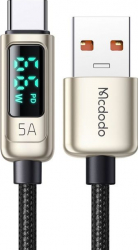 Cablu de date Mcdodo Digital Pro USB-A la Type-C 1.2m 5A 66W Silver 