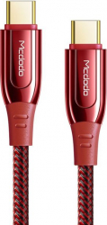 Cablu de date Mcdodo Super Charge 100W 1.2 m Type-C la Type-C Red 
