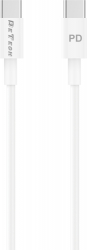 Cablu Date/ Incarcare usb Tip C Detech 1m type-c tata alb 