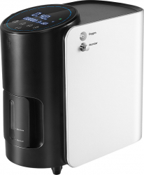 Concentrator de oxigen portabil Y-101W capacitate 1-7 L/min nebulizator aerosoli concentratie oxigen reglabila 40-90 alb/negru 