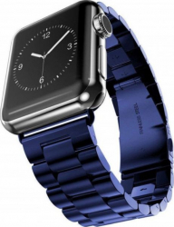 Curea Metalica Compatibila cu Apple Watch 1/2/3/4/5/6 Midnight BLue 40 mm 