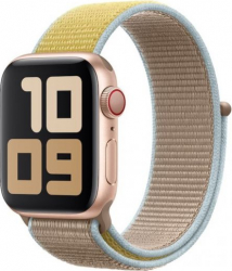 Curea pentru Apple Watch Material Textil Compatibila cu Apple Watch 1/2/3/4/5/6/7/SE MTP Strap 40mm Camel 