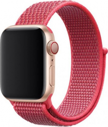 Curea pentru Apple Watch Material Textil Compatibila cu Apple Watch 1/2/3/4/5/6/7/SE MTP Strap 40mm Hibiscus 