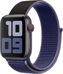 Curea pentru Apple Watch Material Textil Compatibila cu Apple Watch 1/2/3/4/5/6/7/SE MTP Strap 42mm Midnight Blue/Black 