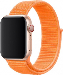 Curea pentru Apple Watch Material Textil Compatibila cu Apple Watch 1/2/3/4/5/6/7/SE MTP Strap 40mm Papaya 