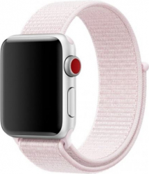 Curea pentru Apple Watch Material Textil Compatibila cu Apple Watch 1/2/3/4/5/6/7/SE MTP Strap 44mm Pearl Pink 