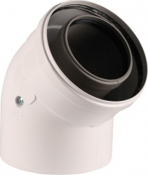 Cot prelungire centrala condensare 80/125 45 grade PP/ALL Ati WBCUR45 