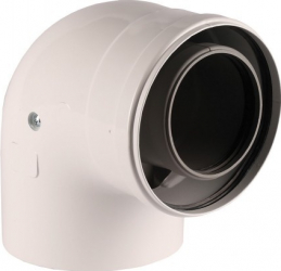 Cot prelungire centrala condensare 80/125 90 grade PP/ALL Ati WBCUR90 