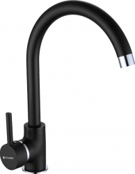 Baterie bucatarie Pyramis ECO BELLO monocomanda pipa inalta aerator cu limitare de debit finisaj black 