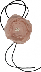 Pandantiv lung floare roz si margele toho Amma Design