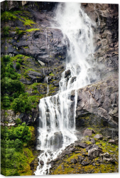 Tablou luminos in intuneric GlowforHome Cascada Norvegiei 90 cm x 60 cm 