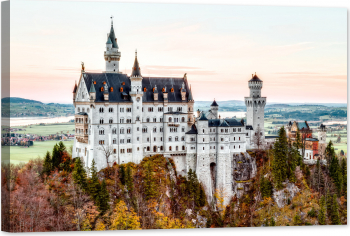 Tablou luminos in intuneric GlowforHome Castelul Neuschwanstein 90 cm x 60 cm 