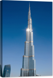 Tablou luminos in intuneric GlowforHome Centrul orasului Burj Dubai 60 cm x 40 cm 