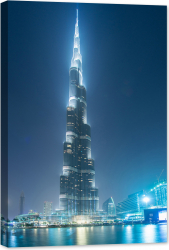 Tablou luminos in intuneric GlowforHome Dubai Burj Khalifa 90 cm x 60 cm 