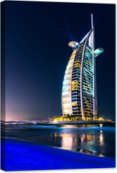Tablou luminos in intuneric GlowforHome Hotel Burj Al Arab 60 cm x 40 cm 