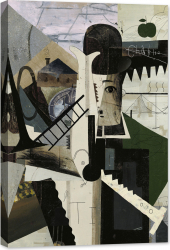 Tablou luminos in intuneric GlowforHome Lucrare desen Abstract Charlie Chaplin 60 cm x 40 cm 