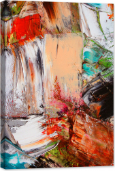 Tablou luminos in intuneric GlowforHome Lucrare desen Abstract Multicolora Textura pictata in ulei 60 cm x 40 cm 