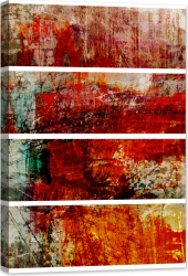 Tablou luminos in intuneric GlowforHome Lucrare desen Abstract Rezumat rosu 60 cm x 40 cm 