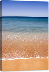 Tablou luminos in intuneric GlowforHome Peisaj cu plaja perfecta cu nisip auriu si apa cristalina de tarm mare ocean 60 cm x 40 cm 