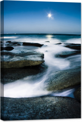 Tablou luminos in intuneric GlowforHome Peisajul de coasta australian 90 cm x 60 cm 