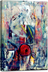 Tablou luminos in intuneric GlowforHome reproducere dupa lucrare abstracta Rezumat pe sticla 60 cm x 40 cm 