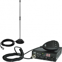 Pachet Statie radio CB PNI ESCORT HP 8024 ASQ 4W AM-FM 12/24V + Antena CB PNI Extra 40 cu magnet 5-7KM 