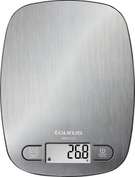 Cantar de bucatarie Taurus Easy Inox max 5kg digital Gri 