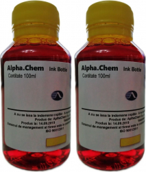 Pachet Flacon Cerneala Compatibil AlphaChem Canon 2x100 PG-84 Negru 1x100 CL-94C Cyan 1x100 CL-94M Magenta 1x100 CL-94Y Galben 