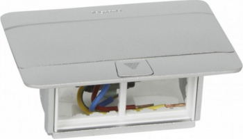 Pop-up boxes suport aparataj modular incastrabil 4 module finisaj aluminu LG054011 Legrand smartsistem 