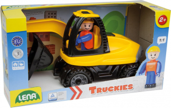 LENA TRUCKIES - EXCAVATOR CU FIGURINA - 26 CM 