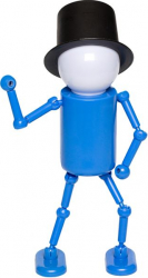 Lampa cu baterii in forma de figurina cu joben 21 cm Albastru JMB-BBL3113 