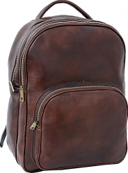 Rucsac dama din piele naturala vachetta maro FRD104B 