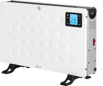 Convector electric de podea ECG TK 2080 DR alb 2000 W 3 trepte termostat LCD